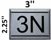 APARTMENT NUMBER Sign3N -BRUSHED ALUMINUM APARTMENT NUMBER Sign3N -BRUSHED ALUMINUM