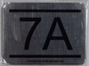 APARTMENT NUMBER DOB SIGN 7A -BRUSHED ALUMINUM APARTMENT NUMBER DOB SIGN 7A -BRUSHED ALUMINUM