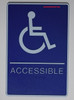 ACCESSIBLE Sign- BLUE- BRAILLE