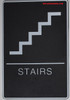 STAIRS Sign- BLACK- BRAILLE