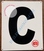 LETTER C SignWHITE