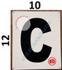 LETTER C SignWHITE