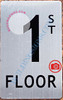 1ST FLOOR SIGN- SILVER