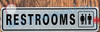 RESTROOMS SignBRUSHED ALUMINUM