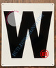 LETTER W SignWHITE