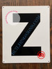LETTER Z SignWHITE