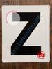 LETTER Z SignWHITE