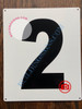NUMBER 2 SignWHITE
