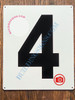 NUMBER 4 SignWHITE