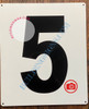 NUMBER 5 SignWHITE