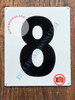 NUMBER 8 SignWHITE