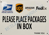 Please Place Packages in Box HPD SIGN Please Place Packages in Box HPD SIGN