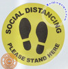 Social DISTANCING - Please Stand HERE Sticker Sticker Social DISTANCING - Please Stand HERE Sticker Sticker