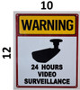 Warning 24 Hours Video Surveillance DOB SIGN Warning 24 Hours Video Surveillance DOB SIGN