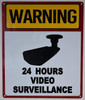 Warning 24 Hours Video Surveillance BUILDING SIGN Warning 24 Hours Video Surveillance BUILDING SIGN