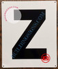 Large Letter Z -Metal SignParking LOT BUILDING SIGN Large Letter Z -Metal SignParking LOT BUILDING SIGN