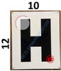 Large Letter H -Metal SignParking LOT DOB SIGN Large Letter H -Metal SignParking LOT DOB SIGN