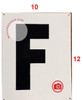 Large Letter F -Metal SignParking LOT BUILDING SIGN Large Letter F -Metal SignParking LOT BUILDING SIGN