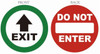 EXIT / DO NOT Enter Sticker Window Sticker Decal BUILDING SIGN