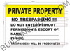 PRIVATE PROPERTY: NO TRESPASSING!! DO NOT ENTER WITOUT PERISSION & ESCORT HPD SIGN PRIVATE PROPERTY: NO TRESPASSING!! DO NOT ENTER WITOUT PERISSION & ESCORT HPD SIGN