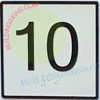 Elevator Floor Number 10 Sign- Elevator JAMB Plate Floor 10 DOB SIGN Elevator Floor Number 10 Sign- Elevator JAMB Plate Floor 10 DOB SIGN