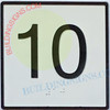 Elevator Floor Number 10 Sign- Elevator JAMB Plate Floor 10 BUILDING SIGN Elevator Floor Number 10 Sign- Elevator JAMB Plate Floor 10 BUILDING SIGN