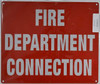 FIRE Department Connection Building Sign