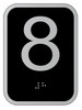 Elevator floor number 8 sign- Elevator Jamb Plate 8 Elevator floor number 8 sign- Elevator Jamb Plate 8