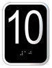 Elevator floor number 10 sign- Elevator Jamb Plate 10 Elevator floor number 10 sign- Elevator Jamb Plate 10
