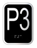 Elevator floor number P3 sign- Elevator Jamb Plate P3 Elevator floor number P3 sign- Elevator Jamb Plate P3