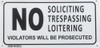 NO SOLICITING SIGN NO SOLICITING SIGN