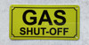 GAS SHUT OFF COMPLIANCE SIGN
