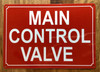 FD MAIN CONTROL VALVE SIGN