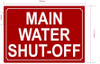 FD MAIN WATER SHUT OFF SIGN