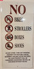 NO STORAGE IN HALLWAY SAFETY SIGN