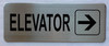 ELEVATOR RIGHT ARROW SAFETY SIGN