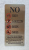 HPD NO BIKES, STROLLERS BOXES, NO STOARGE IN HALLWAY SIGN