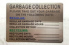 FD HPD NYC GARBAGE COLLECTION SIGN