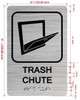 FD TRASH CHUTE SIGN WITH RAISED LETTERS