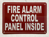 FIRE ALARM CONTROL PANEL INSIDE COMPLIANCE SIGN