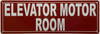 HPD ELEVATOR MOTOR ROOM SIGN