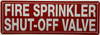 HPD FIRE SPRINKLER SHUT-OFF SIGN
