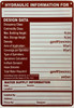 HYDRAULIC INFORMATION DESIGN DATA SIGN FIRE SPRINKLER SIGNS SYSTEM SIGN