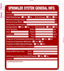 SPRINKLER SYSTEM GENERAL INFO COMPLIANCE SIGN