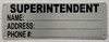 JANITOR NAME/ADDRESS HPD COMPLIANCE SIGN