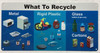 NYC NYC RECYCLING PLASTIC METAL GLASS SIGN
