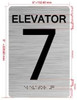 FD ELEVATOR NUMBER (ELEVATOR 7) SIGN
