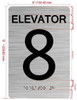 FD ELEVATOR NUMBER (ELEVATOR 8) SIGN
