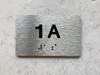 APT NUMBER 1A SAFETY SIGN-UNIT NUMBER SAFETY SIGN WITH RAISED LETTERS