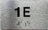 HPD APT NUMBER 1E SIGN-UNIT NUMBER SIGN WITH RAISED LETTERS